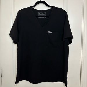 Figs Black Catarina One Pocket Scrub Top Black Size XL